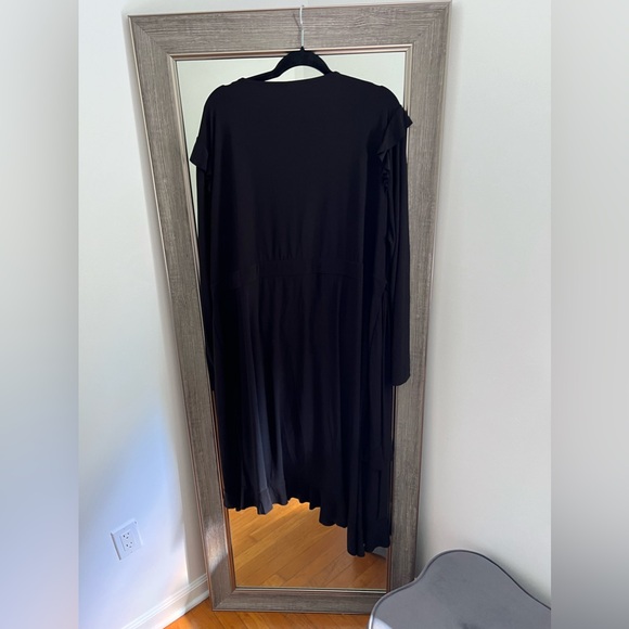 ASOS CURVE Black wrap dress size 24 NWT - Picture 4 of 12